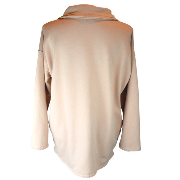 J. Crew University French Terry Half Zip Pullover Sweatshirt, Pale Pink Small - Picture 8 of 9
